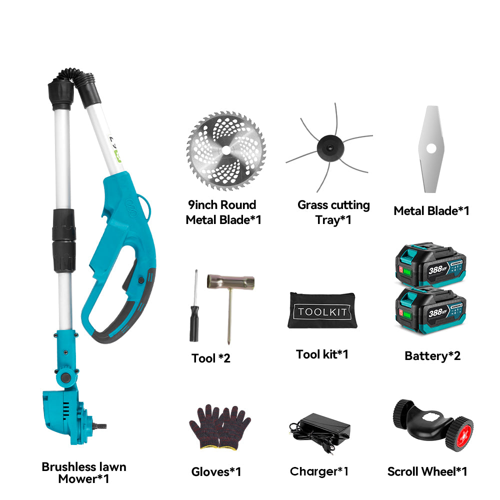 ONEVAN 3000W Cordless String Trimmer Retractable Lawn Mower Brushless Brushcutter | For Makita 18V Battery