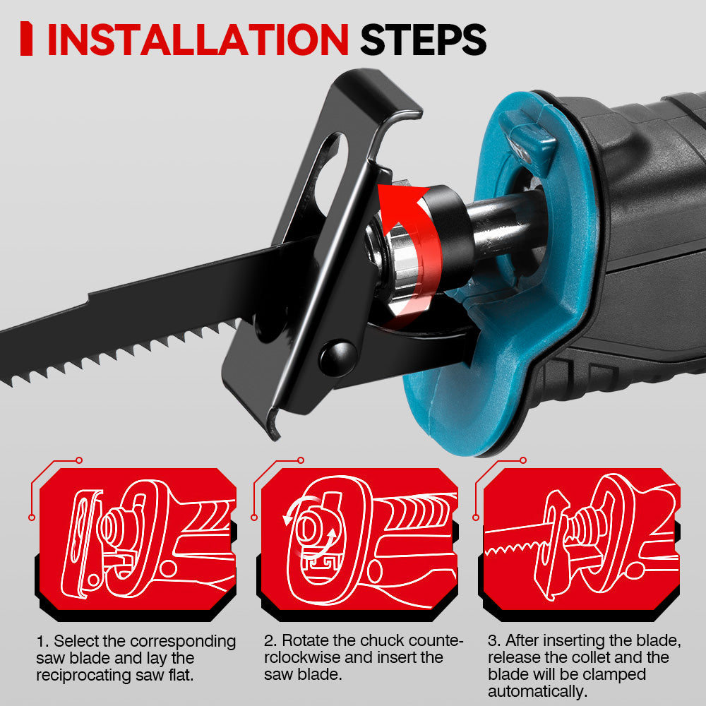 ONEVAN 32mm Variable Speed Reciprocating Saw | For Makita 18V Battery