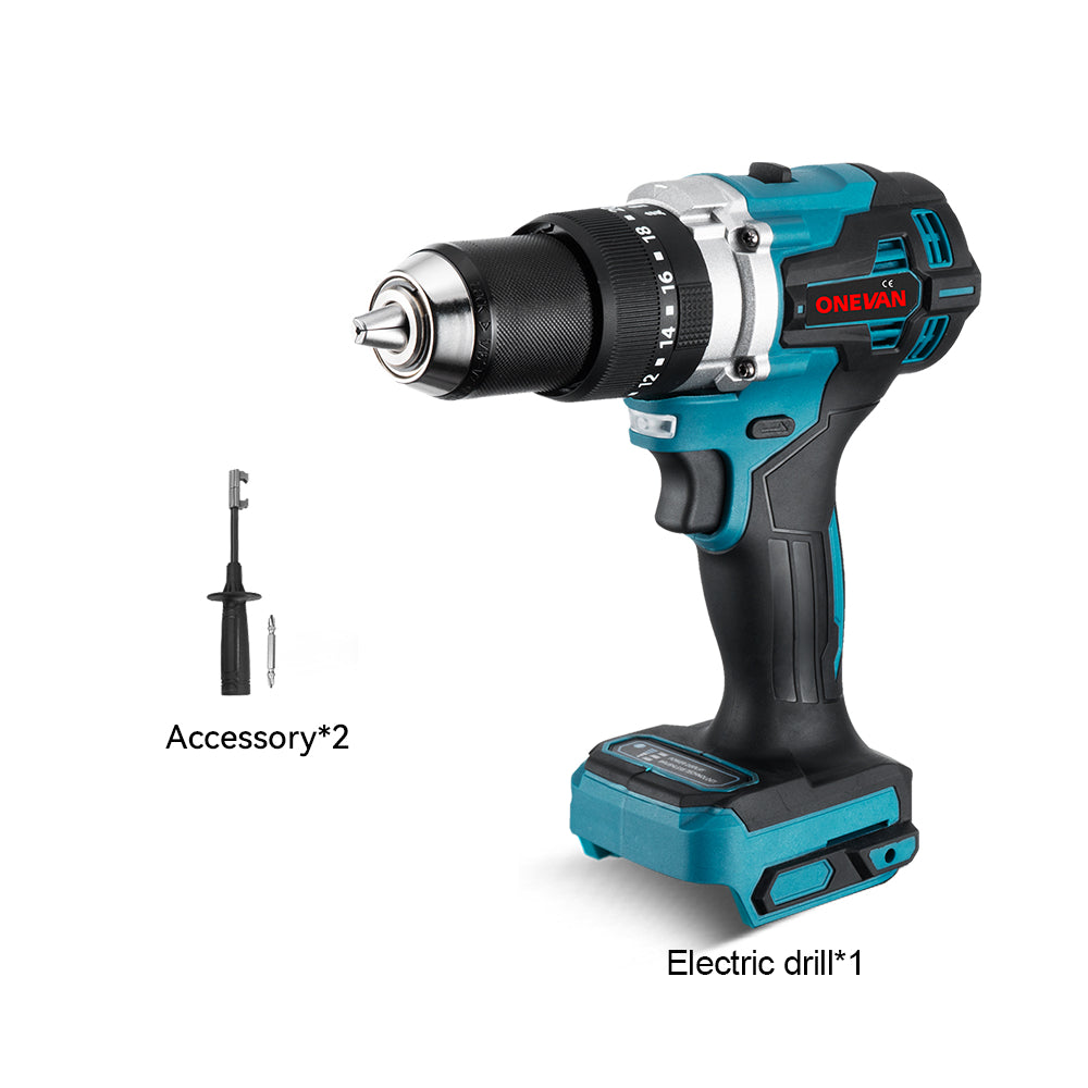 ONEVAN 1/2" 1200N·m Impact Wrench & 125mm Grinder & 13mm Drill Brushless Cordless 3‑Pc. Combo Kit 6.0Ah