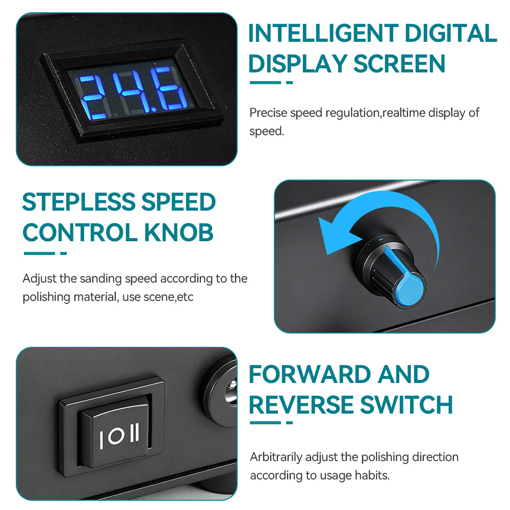 ONEVAN Corded Desktop Belt Sander 220V – 7-Speed Adjustable