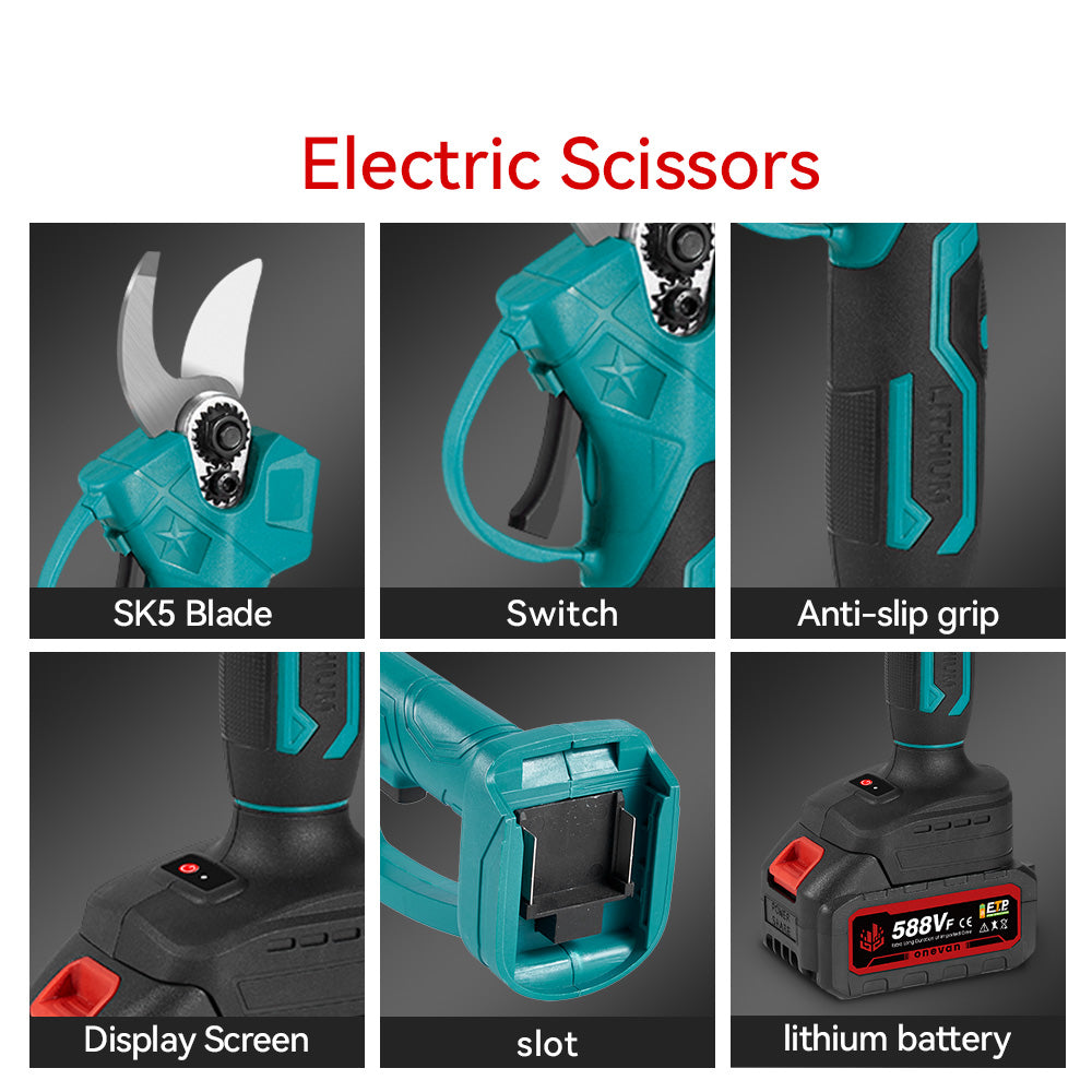 ONEVAN 6" Chainsaw & 25mm Pruner with 2m Telescoping Pole Brushless Cordless Combo Kit