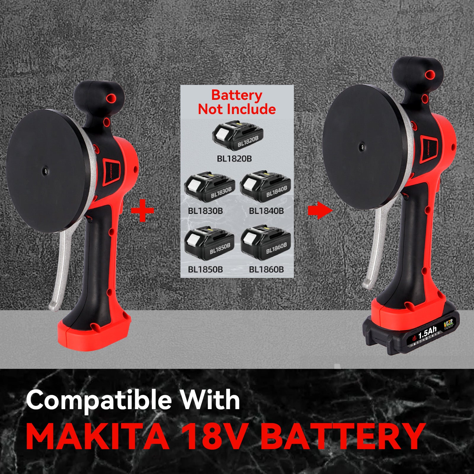 ONEVAN 6-Speed Tile Vibration Machine Cordless Automatic Leveling Machine | For Makita 18V Battery