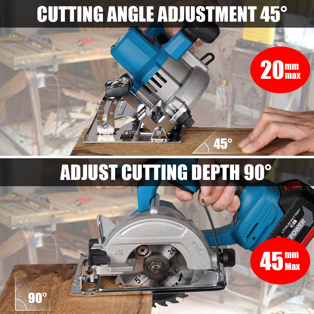 ONEVAN 1000W Brushless Cordless Electric Circular Saw