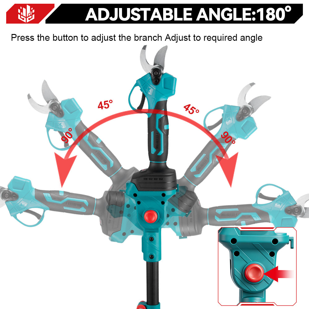 ONEVAN 6" Chainsaw & 25mm Pruner with 2m Telescoping Pole Brushless Cordless Combo Kit