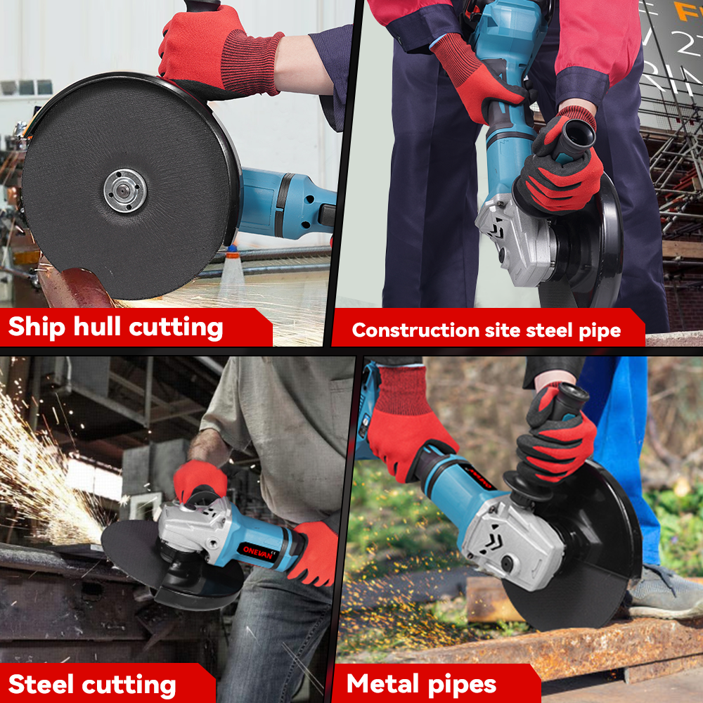 ONEVAN 180mm Brushless Cordless Angle Grinder 3 Gears | For Makita 21V Battery