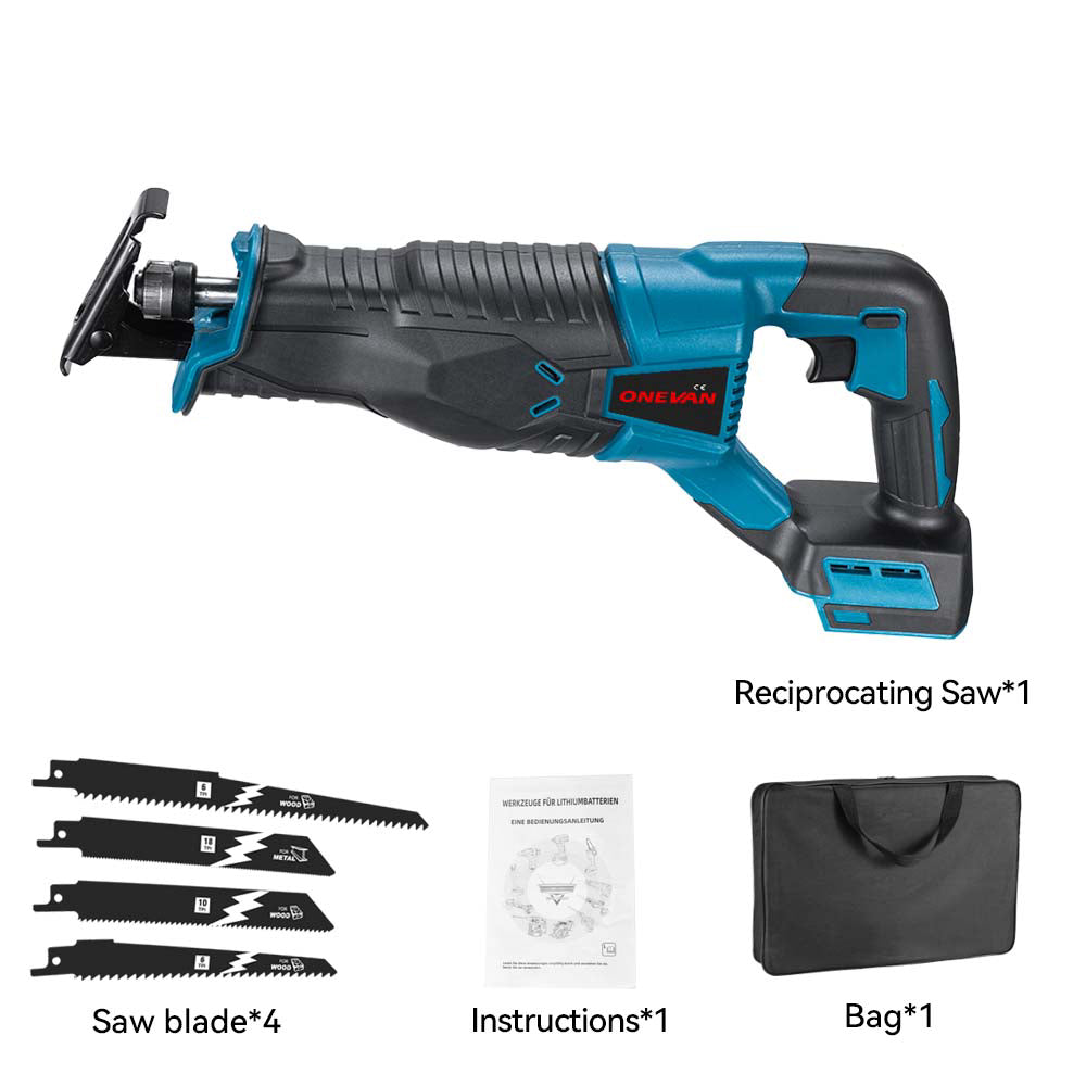 ONEVAN Paint Spray Gun & F30G Nail Gun & 32mm Reciprocating Saw Brushless Cordless 3‑Pc. Combo Kit 6.0Ah