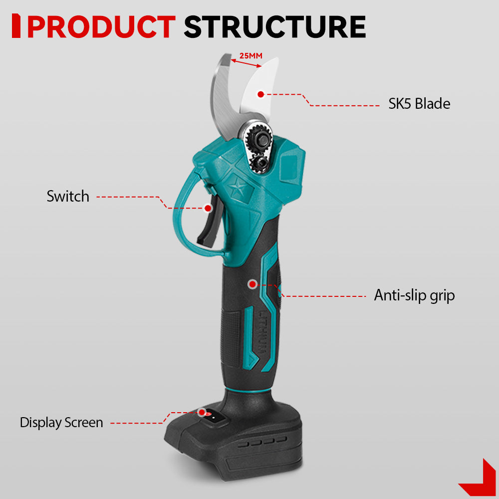 ONEVAN 520N·m Wrench & 6" Chainsaw & 25mm Pruner with 2m Telescoping Pole Brushless Cordless Combo Kit