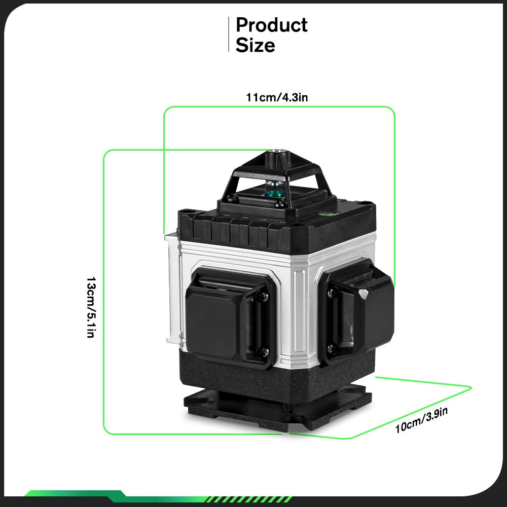 ONEVAN 16 Lines 4D Display Green Laser Level Auto Self Leveling