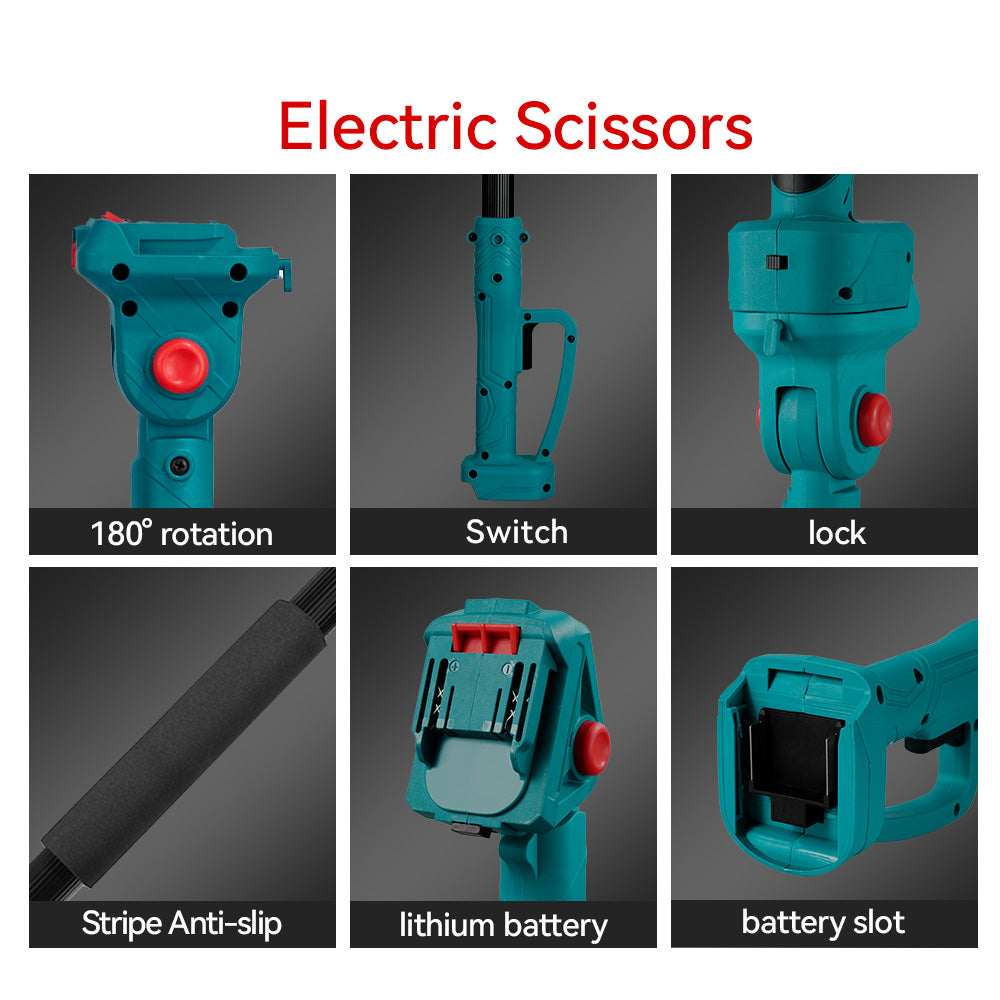 Tijeras de podar eléctricas inalámbricas ONEVAN de 45 mm sin escobillas y con pértiga telescópica de 2 m