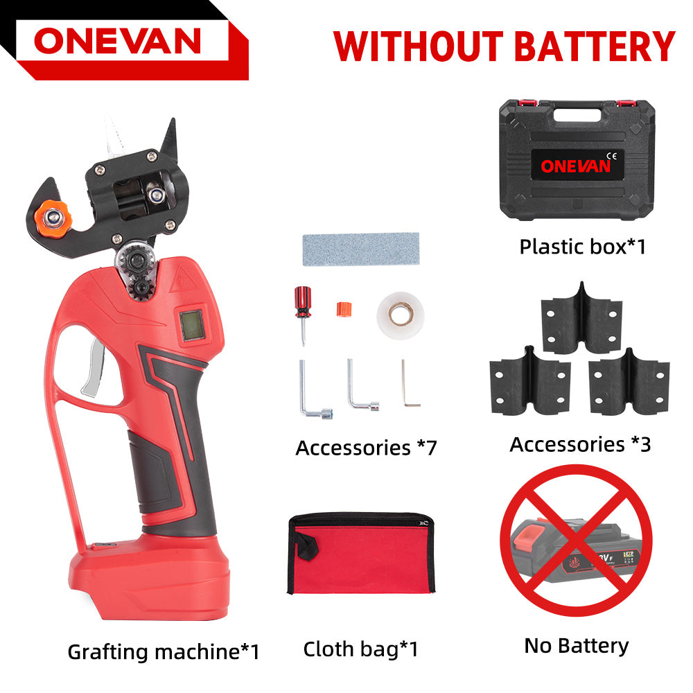 ONEVAN 2-in-1 Brushless Grafting & Pruning Shears with U/V Blades | For Makita 18V Battery