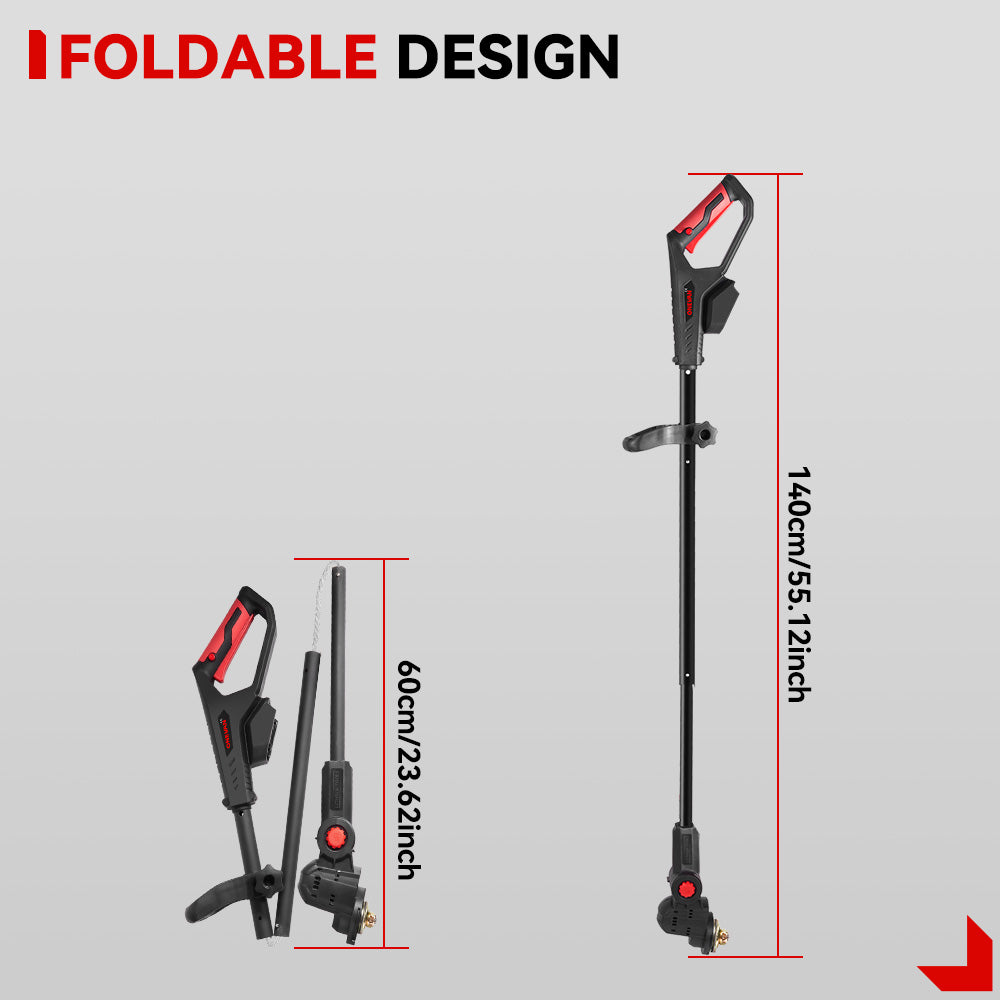 Cortador de grama dobrável sem escovas ONEVAN 4500W de 10 polegadas | Para bateria Makita de 18V