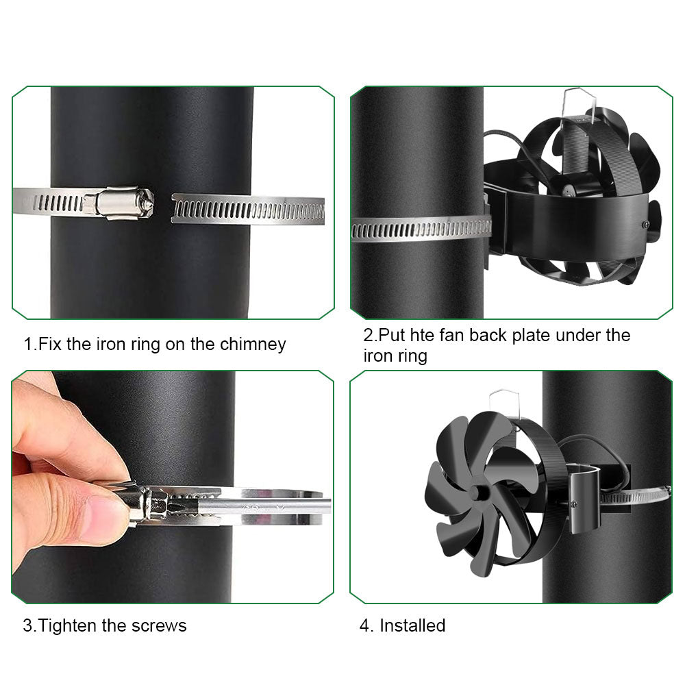 ONEVAN 3-in-1 High Temperature Resistant Thermodynamic Fireplace Fan