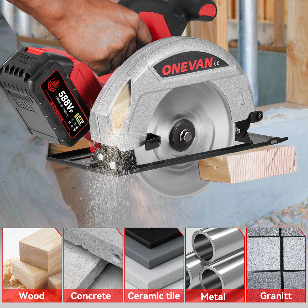ONEVAN 180mm 7 Inch Brushless Cordless Circular Saw | For Makita 18V Battery