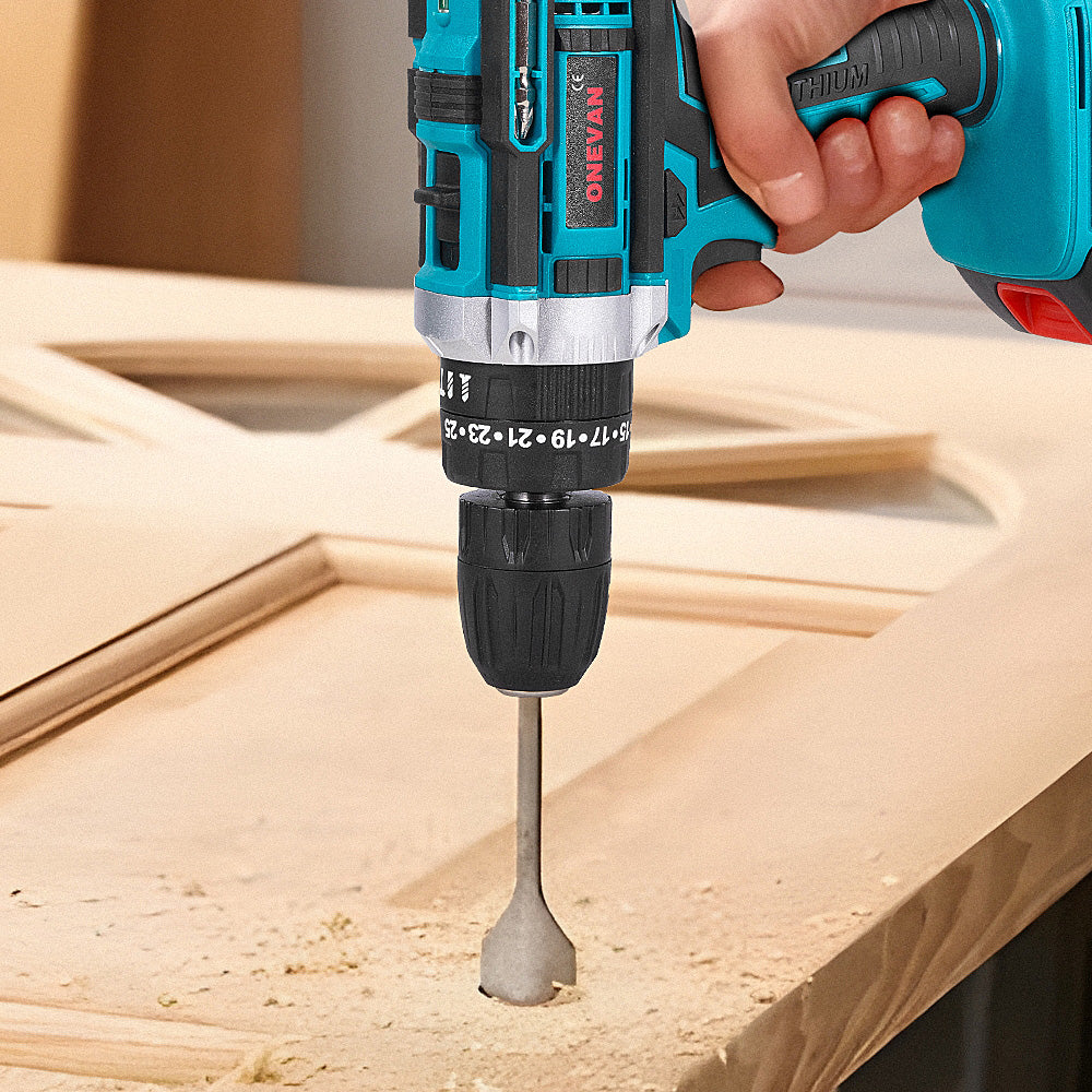 ONEVAN 10mm Cordless Impact Drill Electric Screwdriver Set With 24 Accessories | For Makita 18V Battery