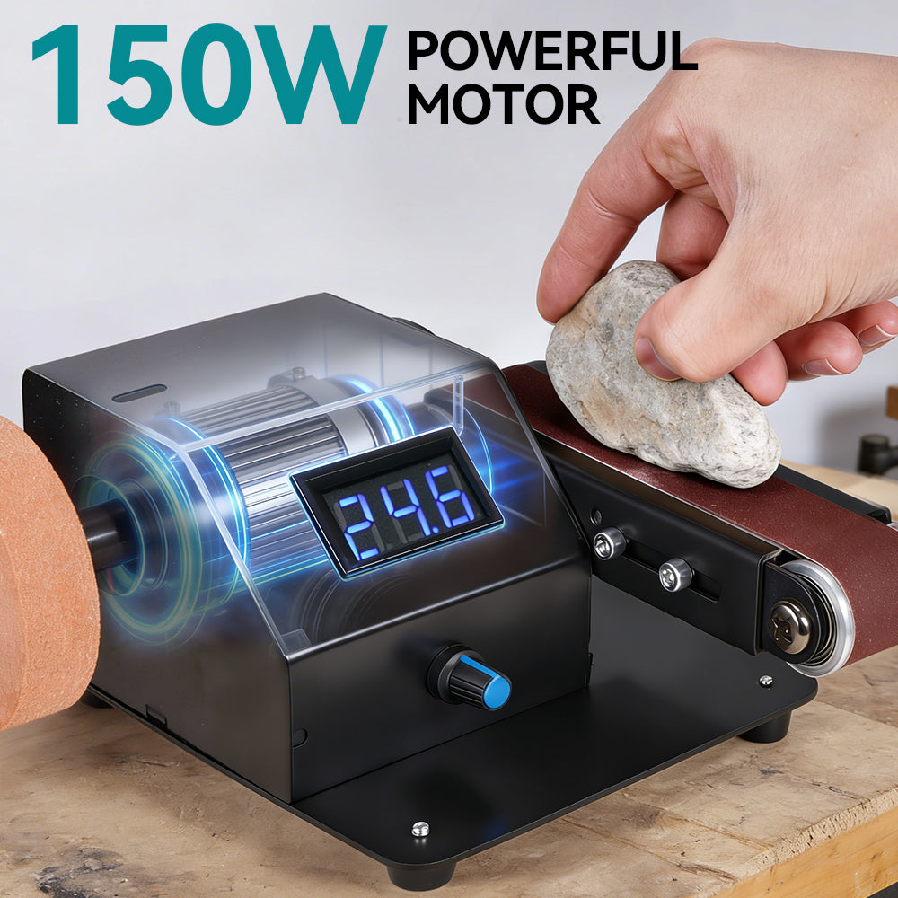 ONEVAN Corded Desktop Belt Sander 220V – 7-Speed Adjustable