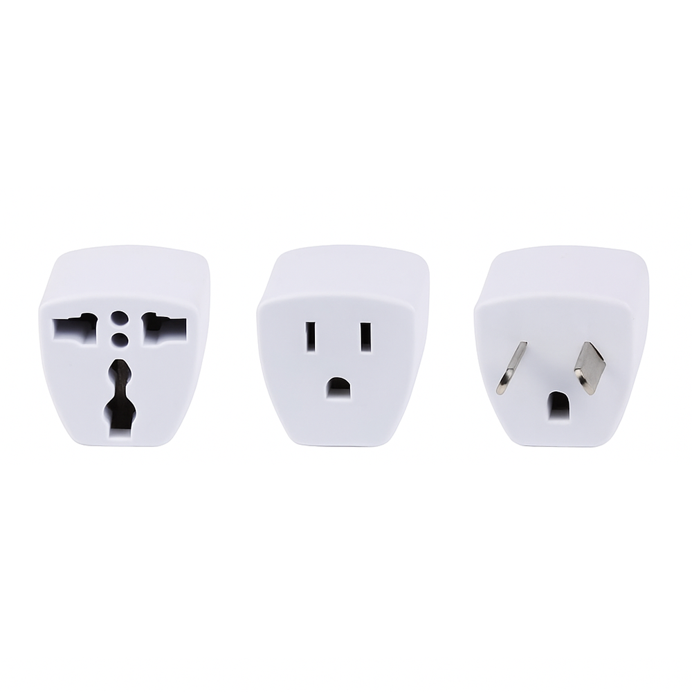 ONEVAN EU to UK/US/AU Plug Converter | Compact Travel Adapter (EU Plug Default)