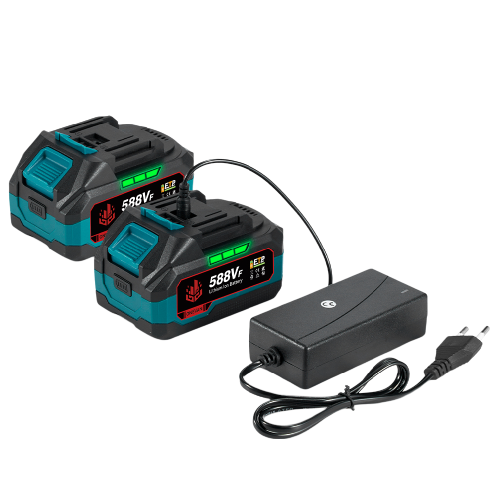 ONEVAN 1/2" 1200N·m Impact Wrench & 125mm Grinder & 13mm Drill Brushless Cordless 3‑Pc. Combo Kit 6.0Ah