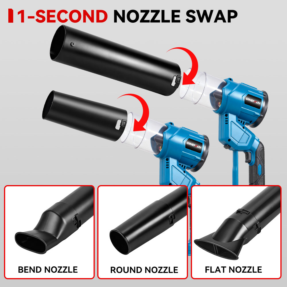 ONEVAN Brushless Cordless Turbo Blower With Ductless Motor | For Makita 18V Battery