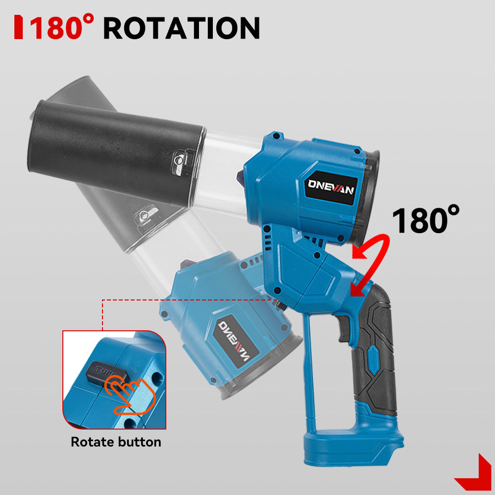 ONEVAN Brushless Cordless Turbo Blower With Ductless Motor | For Makita 18V Battery