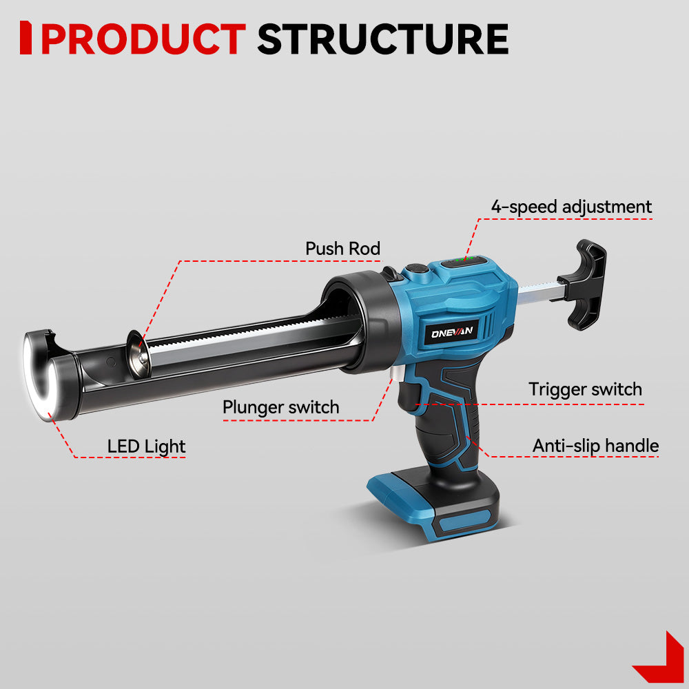ONEVAN Cordless Electric Caulking Gun | For Makita 18V Battery