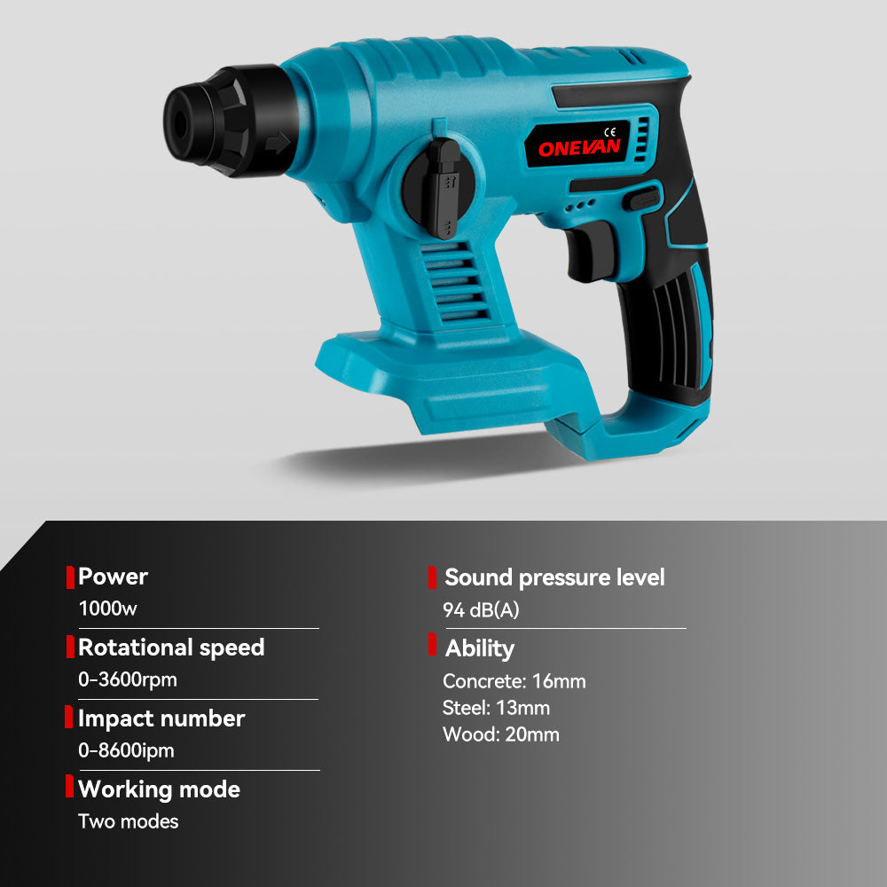 ONEVAN 1000W Cordless Multifunction Hammer Impact Drill | For Makita 18V Battery