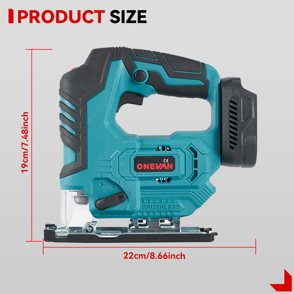 ONEVAN Serra circular elétrica sem fio sem escova de 180 mm | Para bateria makita 18v