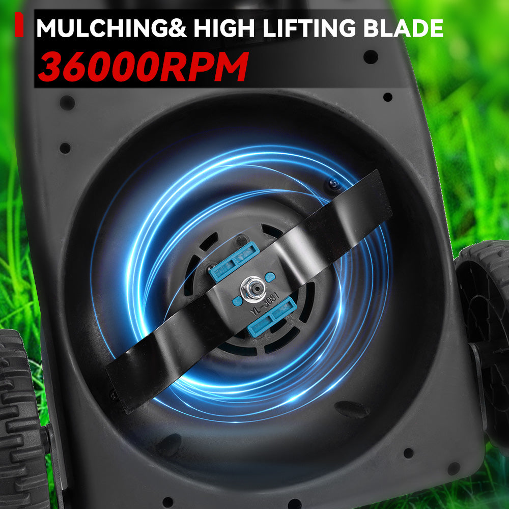 Cortacésped inalámbrico plegable ONEVAN de 4000 W sin escobillas | Compatible con batería Makita de 18 V