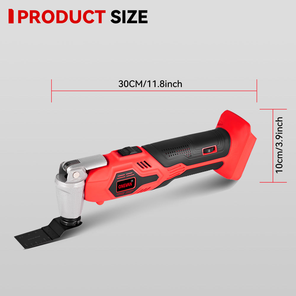Herramienta multiusos oscilante inalámbrica ONEVAN de 6 velocidades | Para batería Makita de 18-21 V