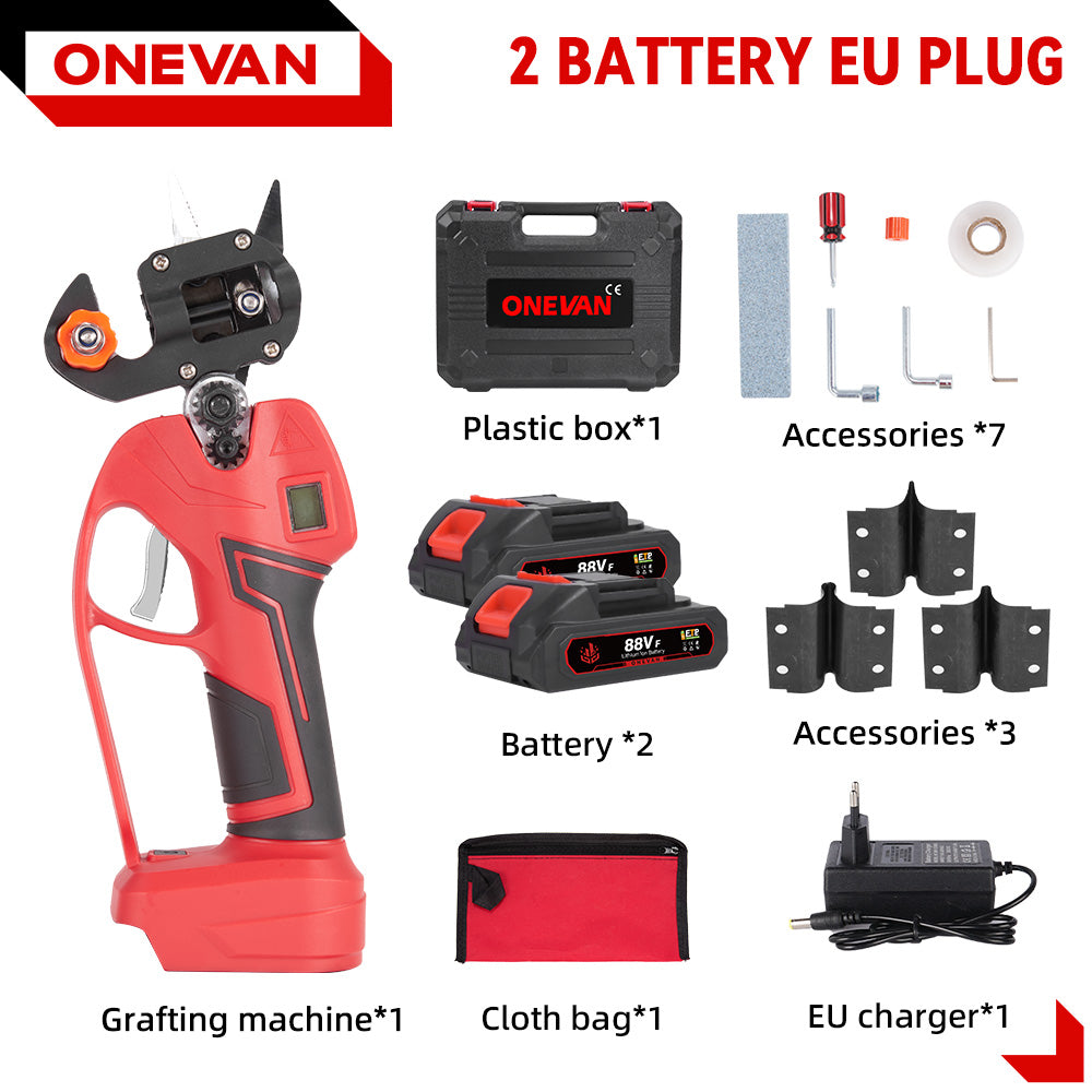 ONEVAN 2-in-1 Brushless Grafting & Pruning Shears with U/V Blades | For Makita 18V Battery