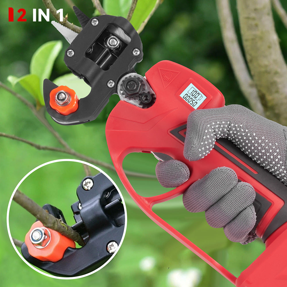 ONEVAN 2-in-1 Brushless Grafting & Pruning Shears with U/V Blades | For Makita 18V Battery