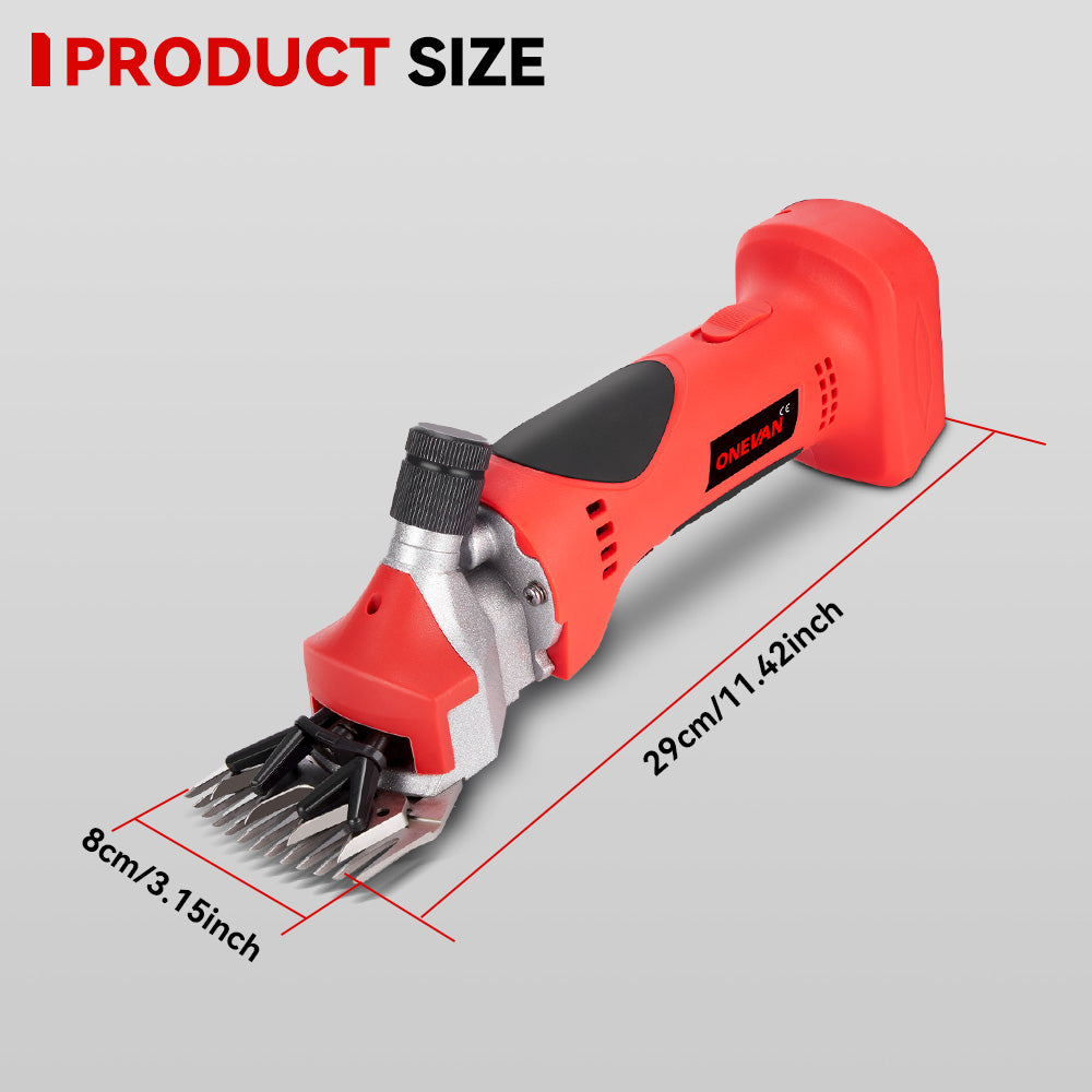 Tesoura de Ovelhas ONEVAN 550W sem Fio com 13 Dentes | Para Bateria Makita de 18V