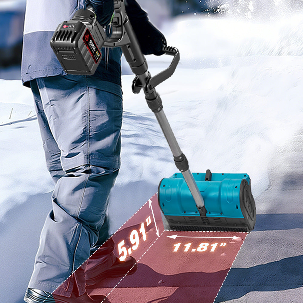ONEVAN - Pala quitanieves inalámbrica de 3000 W, plegable y de mano, sin escobillas | Para batería Makita de 18 V