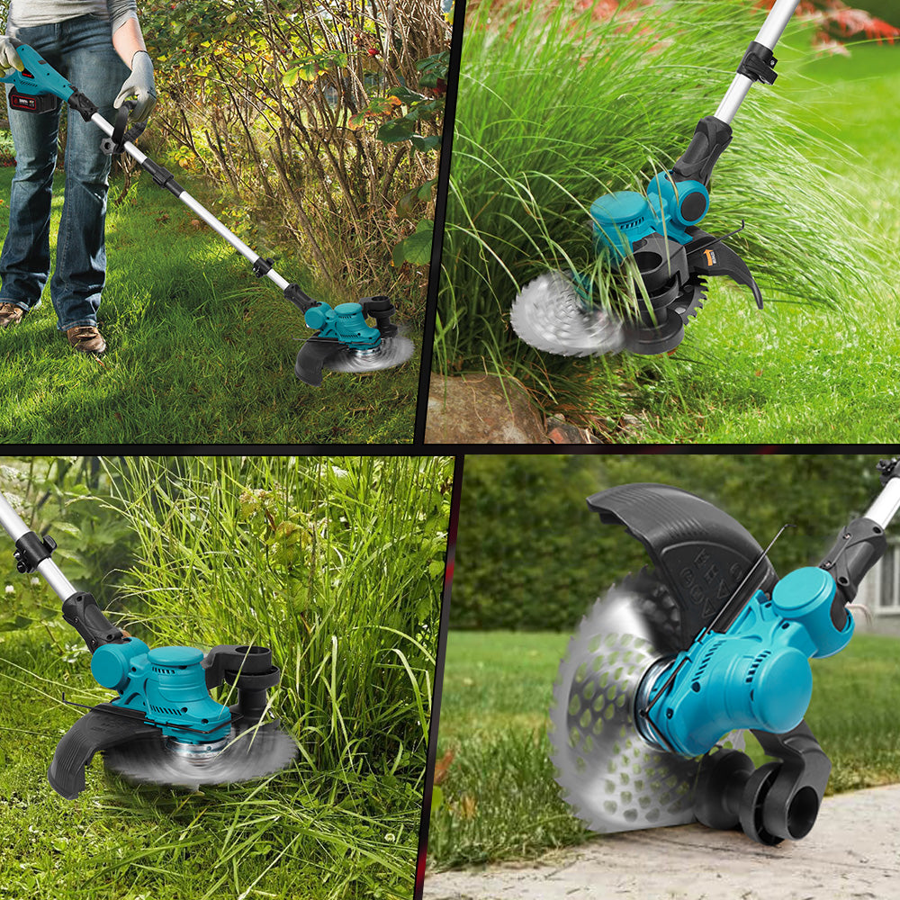 ONEVAN Cordless Grass Trimmer | Foldable Telescopic 3-Blade | For Makita 18V Battery
