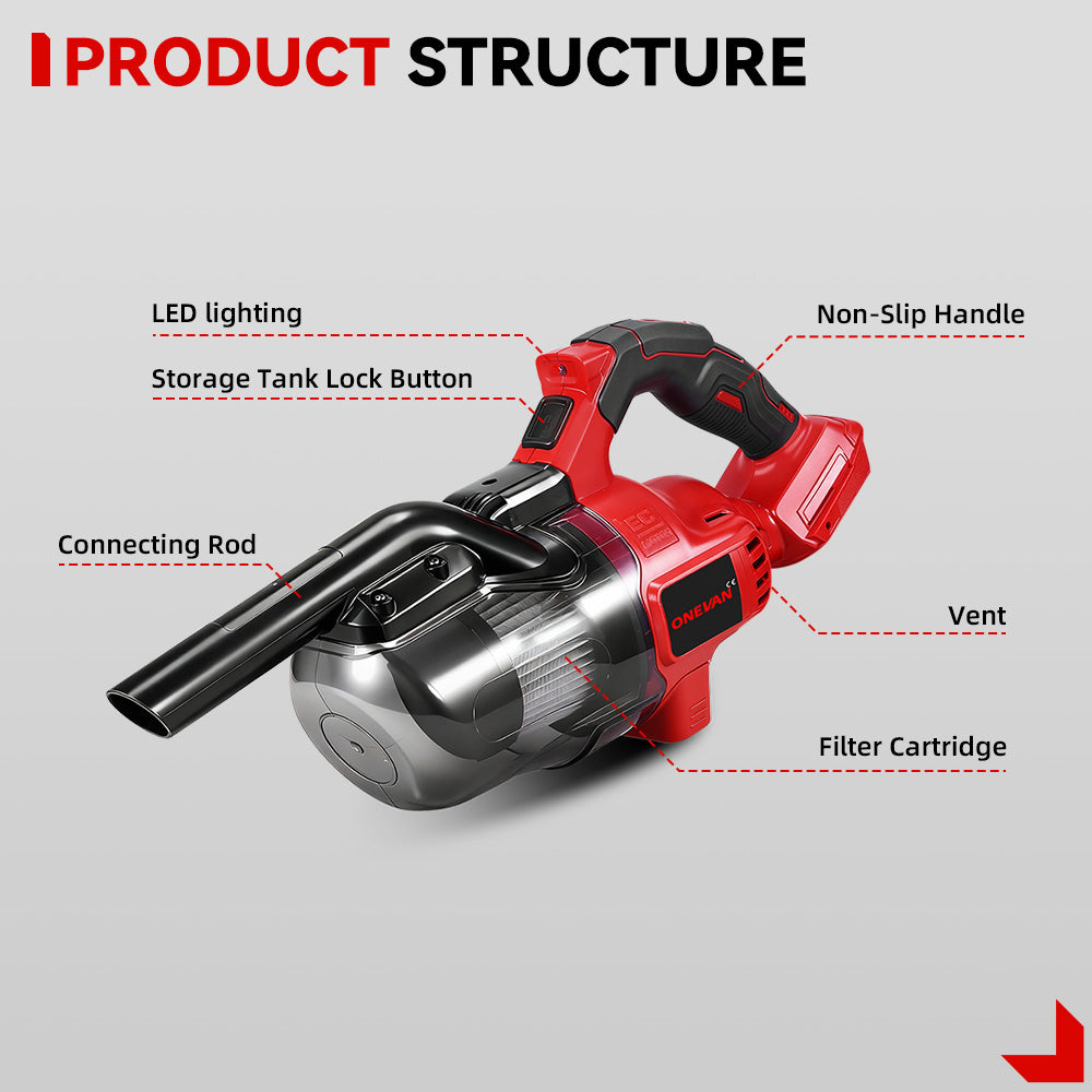 ONEVAN 0.7L Cordless Handheld Vacuum Cleaner | For Makita 18V Battery