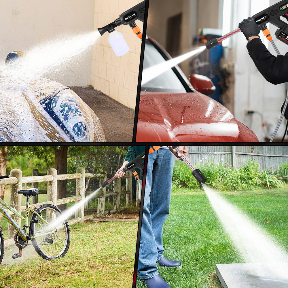 ONEVAN 16Bar (232 PSI) Spiral Boost Cordless High-Pressure Washer | For Makita 18V Battery