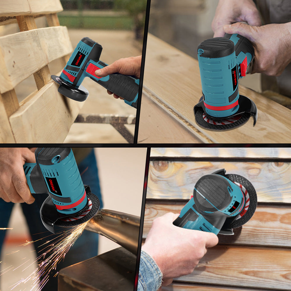ONEVAN 12V Mini Corded Angle Grinder Kit – 4 Grinding Discs