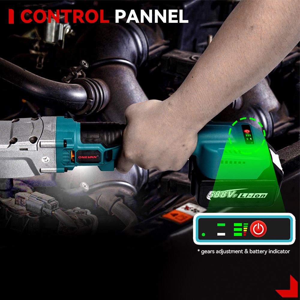 Chave de catraca sem fio ONEVAN 1/2'' 1000N·m | Para bateria Makita de 18V