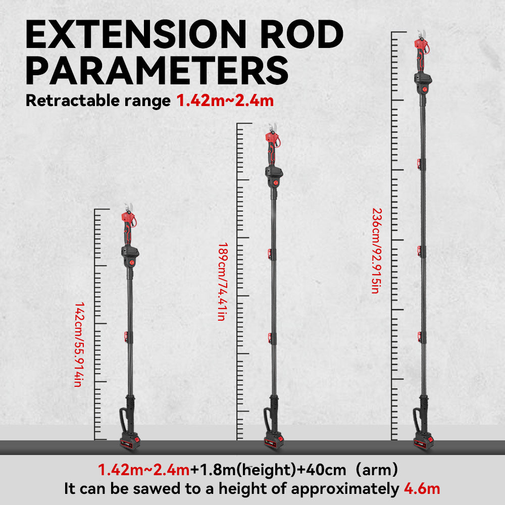 ONEVAN 6" Chainsaw & 25mm Pruner with 2m Telescoping Pole Brushless Cordless Combo Kit