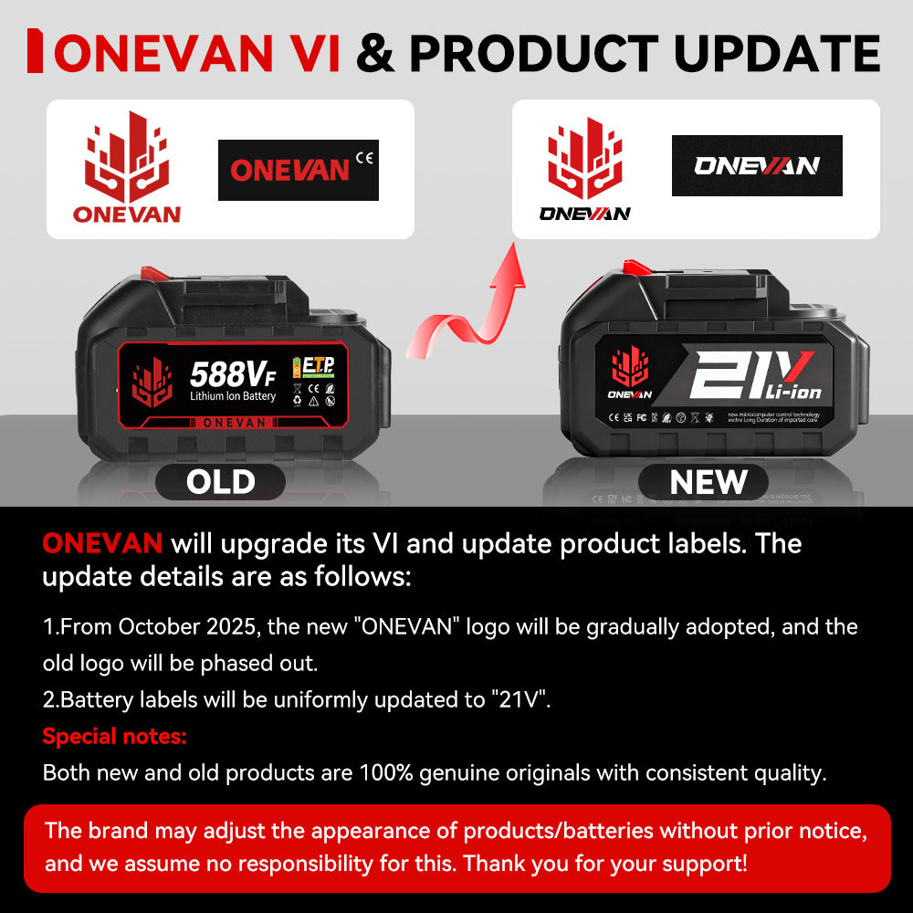 ONEVAN 18-21V Rechargeable Lithium-Ion Battery 3.0Ah