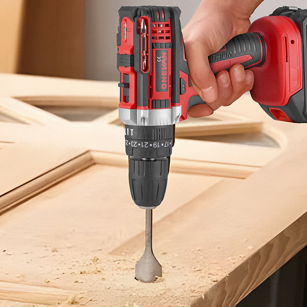 ONEVAN 10mm Cordless Impact Drill Electric Screwdriver Set With 24 Accessories | For Makita 18V Battery