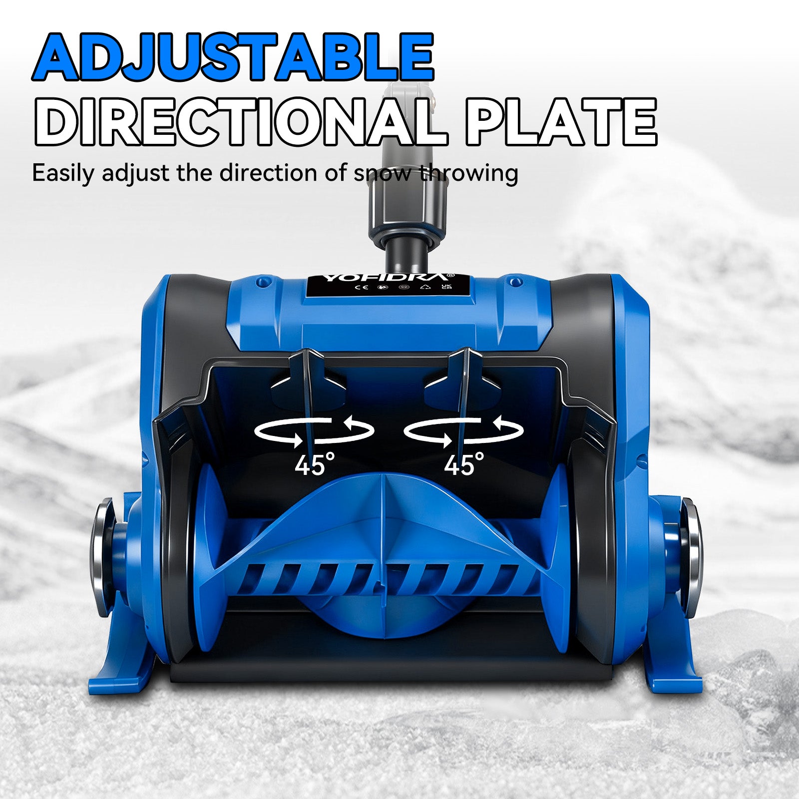 ONEVAN 12 Inch Cordless Snow Shovel Handheld Snow Thrower