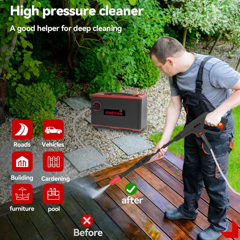 ONEVAN 4000W 220Bar Cordless High Pressure Cleaner | For Makita 18V-21V Battery