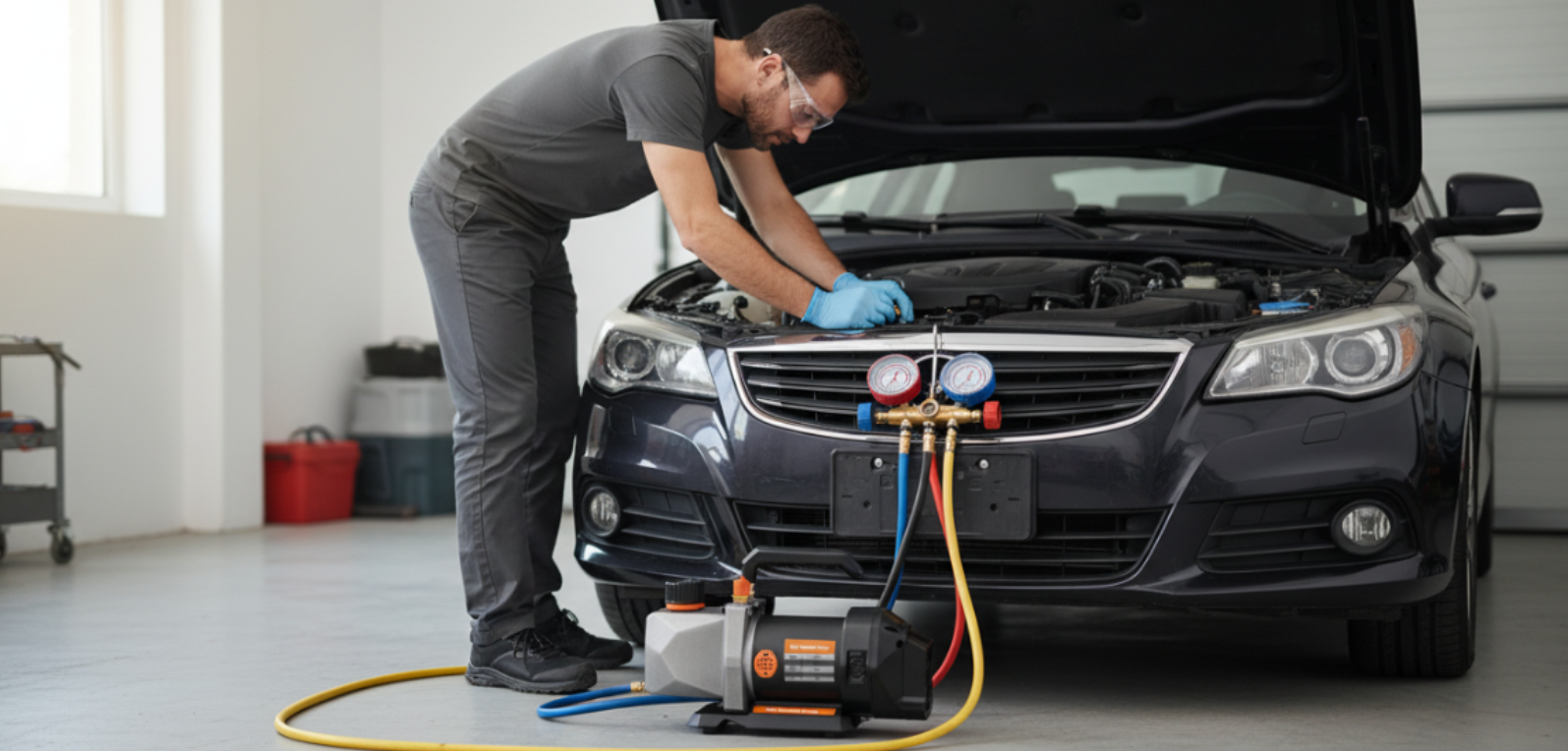 How to Use a Car AC Vacuum Pump