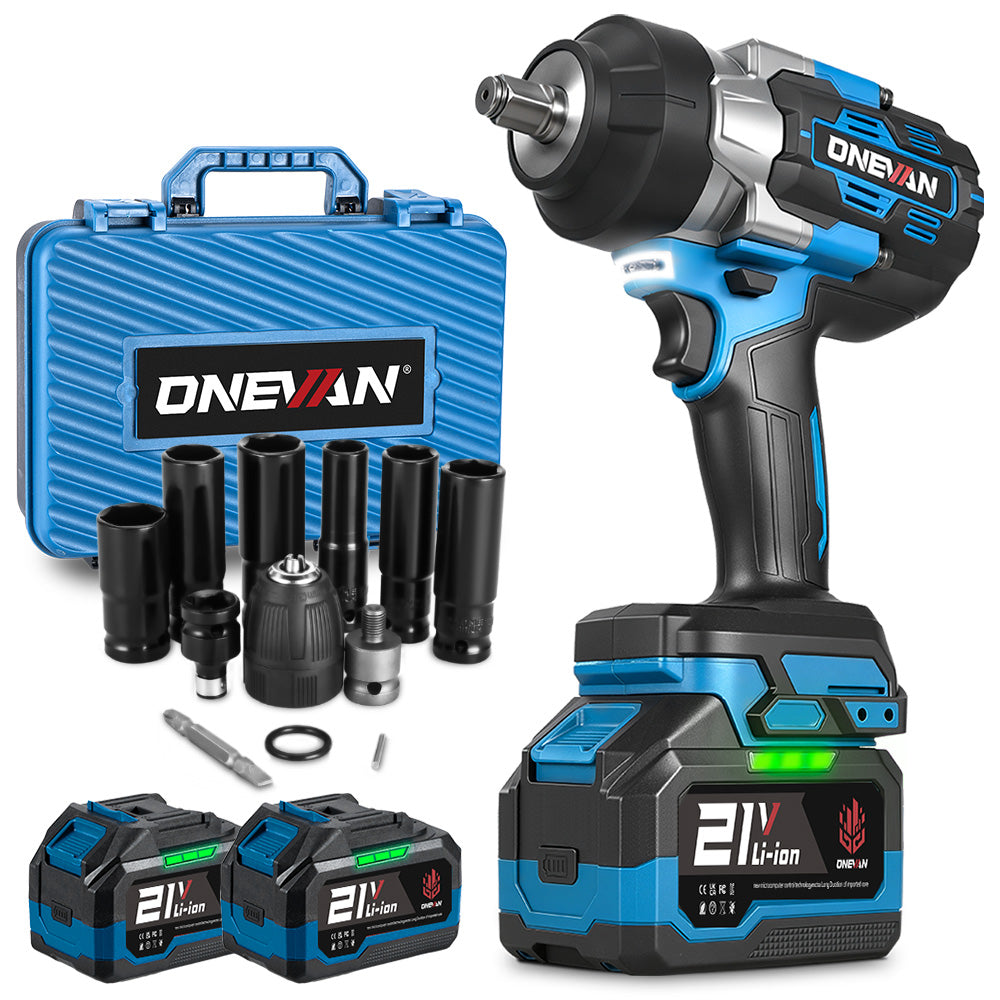 ONEVAN 1/2" 2800N·m Brushless Cordless Impact Wrench(4.5Ah Battery Upgrade – Long Lasting Power) | For Makita 18V Battery