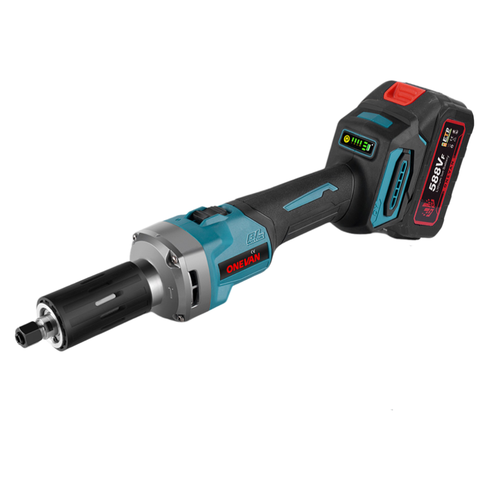 ONEVAN 6mm Brushless Cordless Die Grinder with 4-Speed Variable Adjustment | For Makita 18V Battery