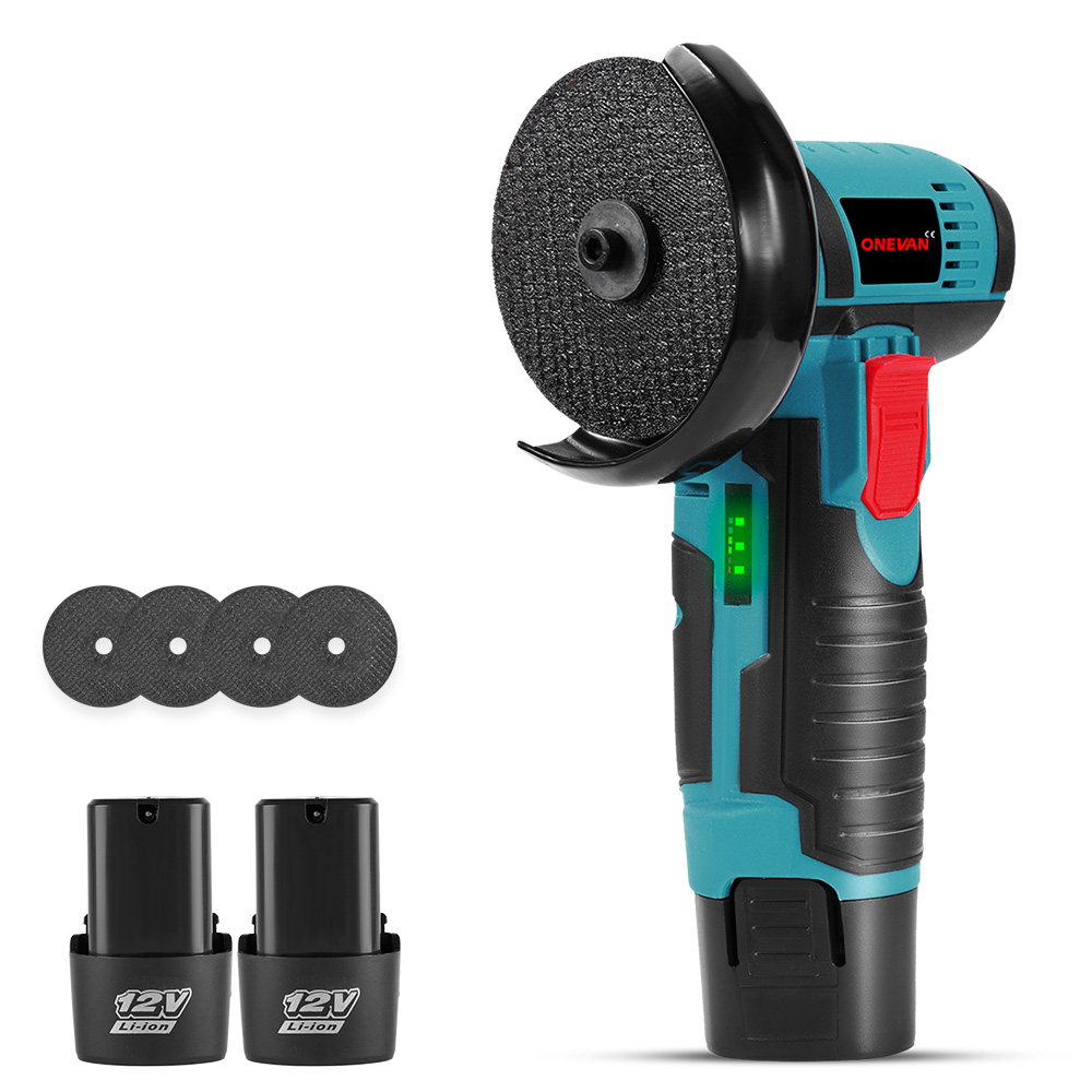 ONEVAN 12V Mini Corded Angle Grinder Kit – 4 Grinding Discs