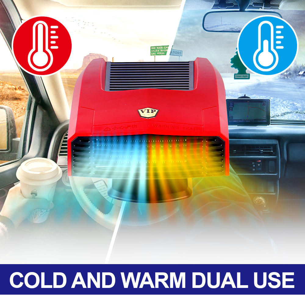 ONEVAN 4 in 1 600W Car Heater Electric Cooling Heating Fan