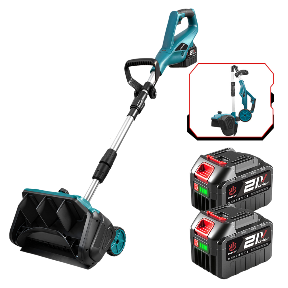 ONEVAN Brushless Cordless Snow Shovel Foldable with Wheels | For Makita 18V Battery