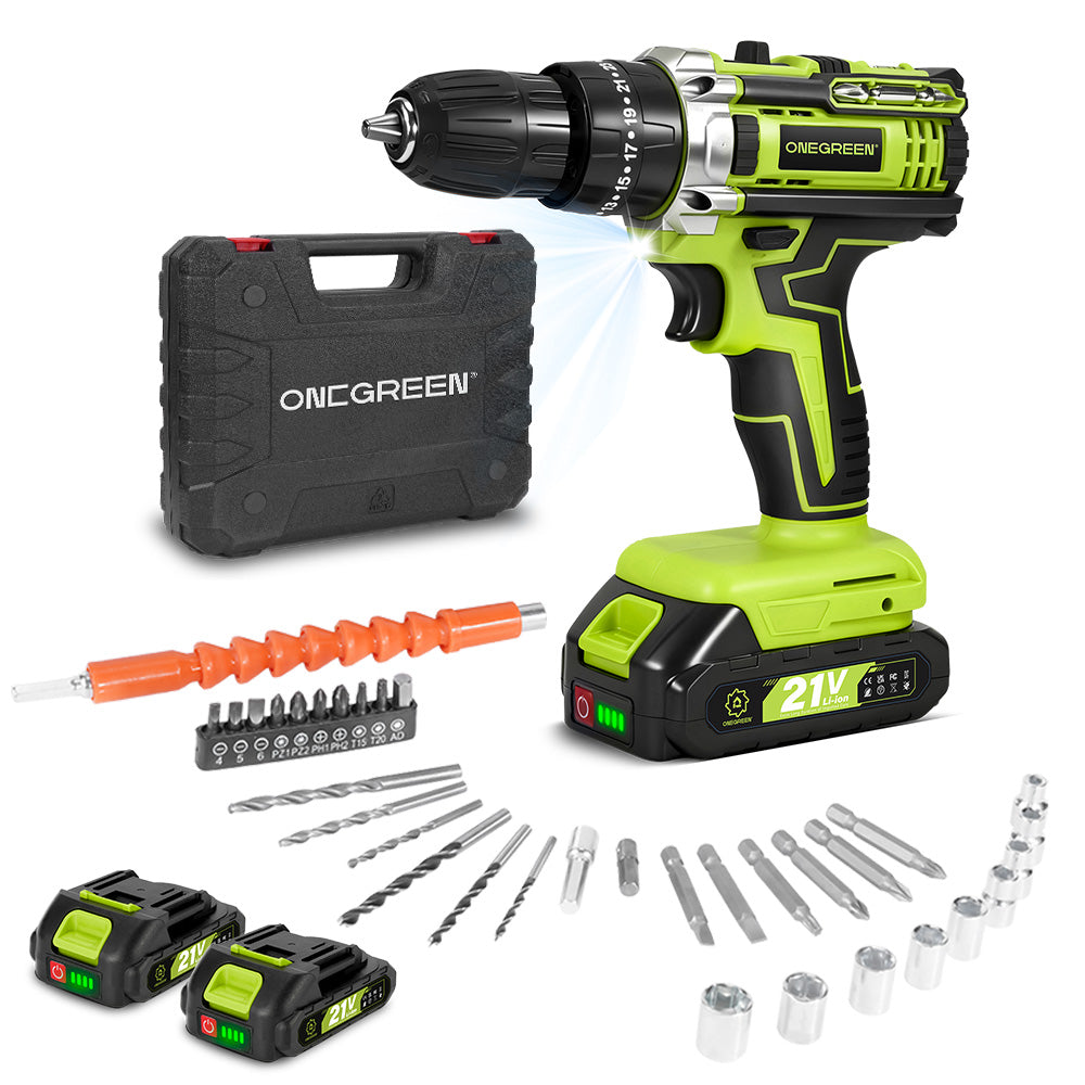 ONEVAN 0.8-10mm Cordless Impact Drill Electric Screwdriver Set With 24/34 Accessories | For Makita 18V Battery