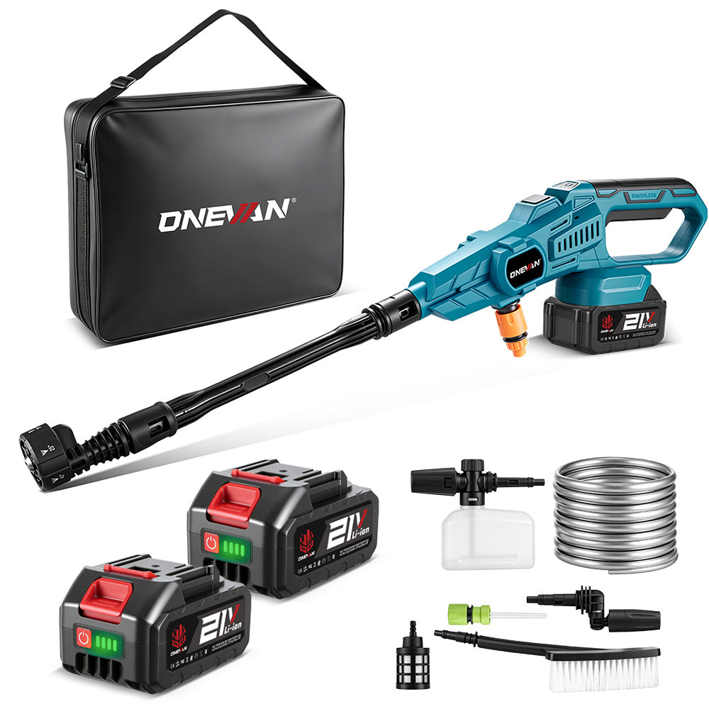 ONEVAN 12Bar (174 PSI) Brushless Electric Cordless Pressure Washer | For Makita 18V Battery